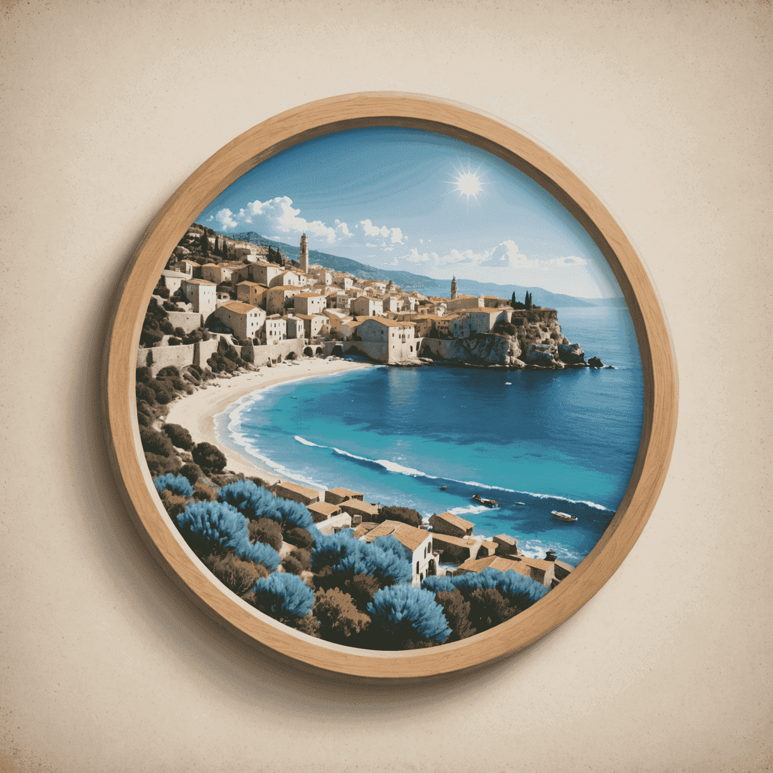 Logo de Mediterranean Clarity con colores del mar Mediterráneo